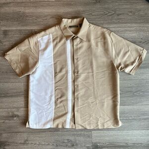 Cubavera Men’s Short Sleeve Button Down Shirt Cream Ivory White XXL Lightweight
